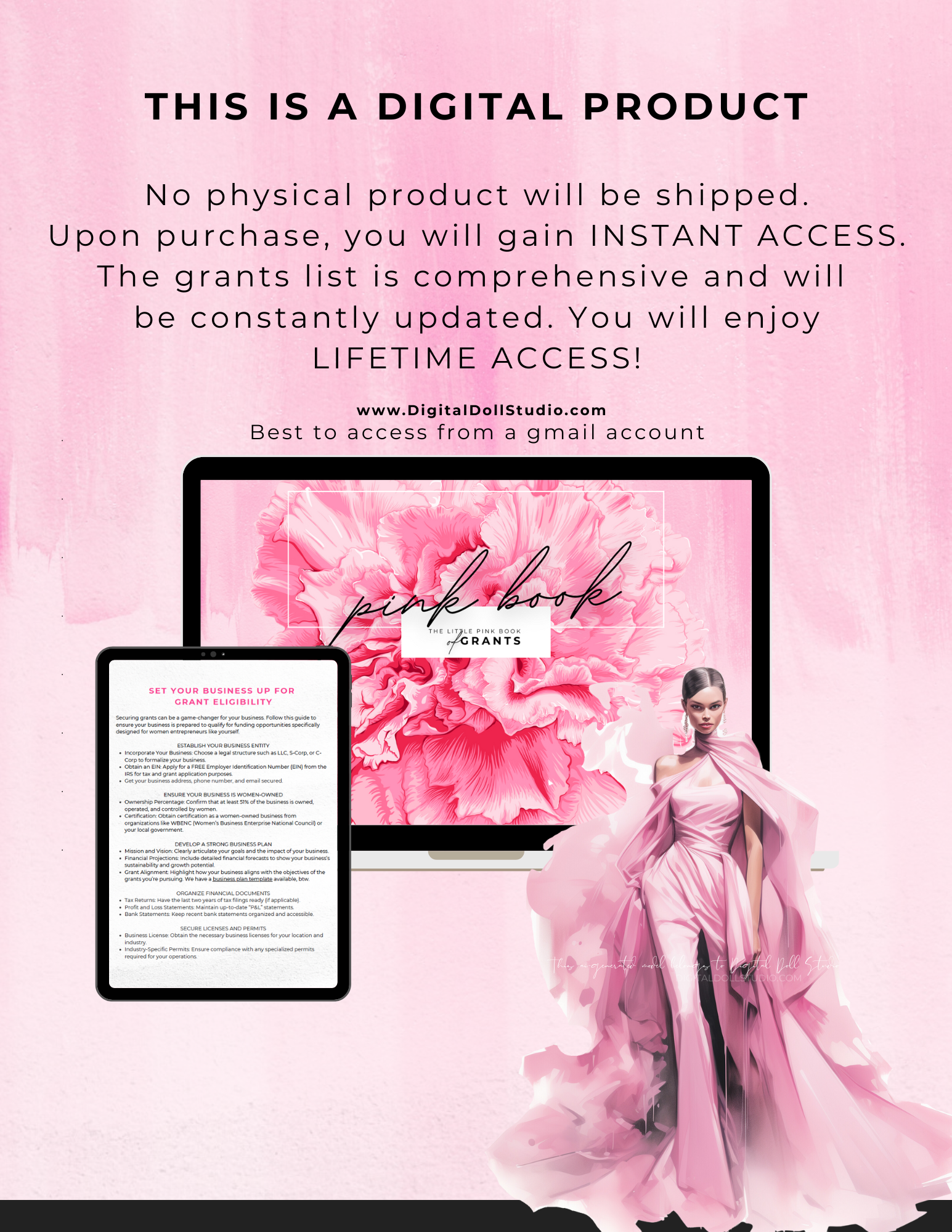 The Little Pink Book of FREE Business Grants – Digital Doll Studio